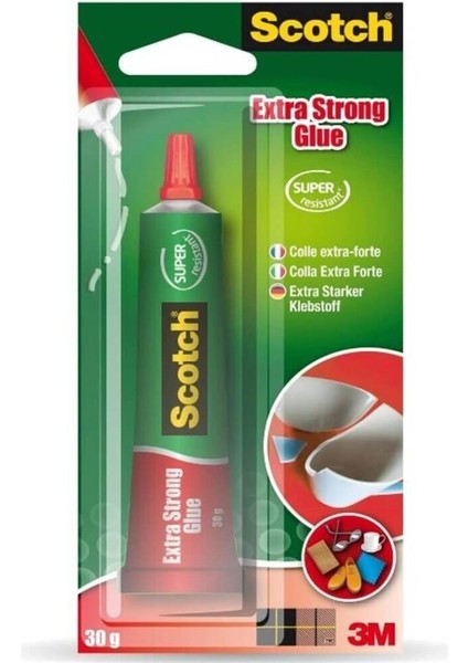 ™ Scotch® Ekstra Güçlü Yapıştırıcı, Şeffaf - 30 ml