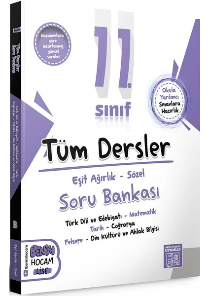 Benim Hocam Yayınları 2024 11. Sınıf Eşit Ağırlık Sözel Tüm Dersler Soru Bankası