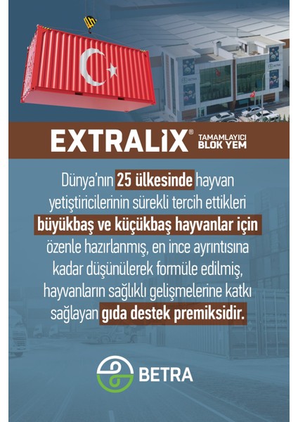 Extralıx 25 Kg - Yalama Kovası - Sığır Koyun Keçi - Extra Mineral İçerikli Melaslı Yalama Kovası