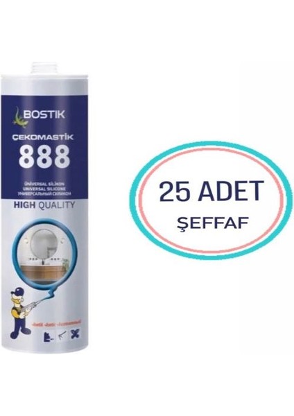 Çekomastik 888 Üniversal Silikon 280 ml - 25 Adet-