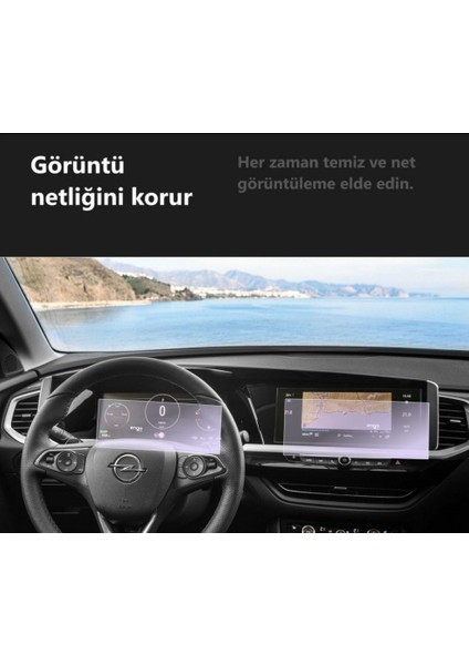 Opel Grandland Ultimate Ekran Koruyucu Multimedya ve Gösterge Şeffaf
