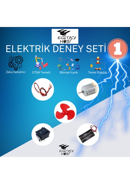 Eğitici Hobi Kutulu, Elektrik Deney Seti - 1  Eğitici Hobi Bilim Seti