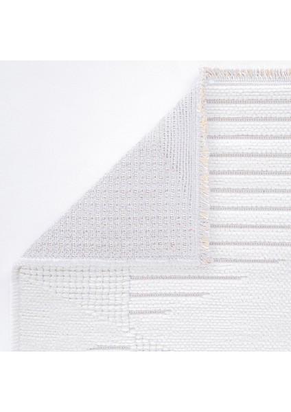 Alen 02 Krem Yıkanabilir Mutfak Halısı Kesme Yolluk Koridor Halısı Kaymaz Çocuk Odası Halı Kilim