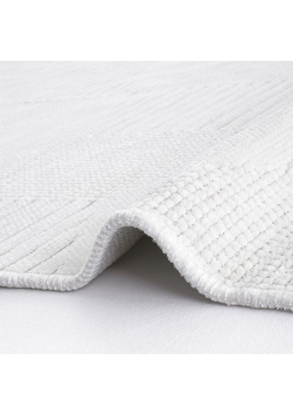 Alen 02 Krem Yıkanabilir Mutfak Halısı Kesme Yolluk Koridor Halısı Kaymaz Çocuk Odası Halı Kilim
