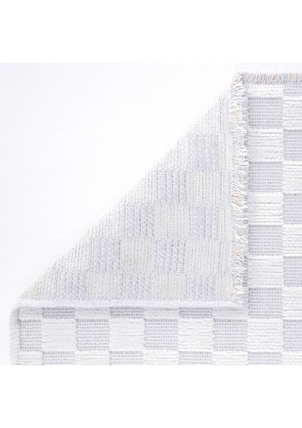 Alen 02 Krem Yıkanabilir Mutfak Halısı Kesme Yolluk Koridor Halısı Kaymaz Çocuk Odası Halı Kilim