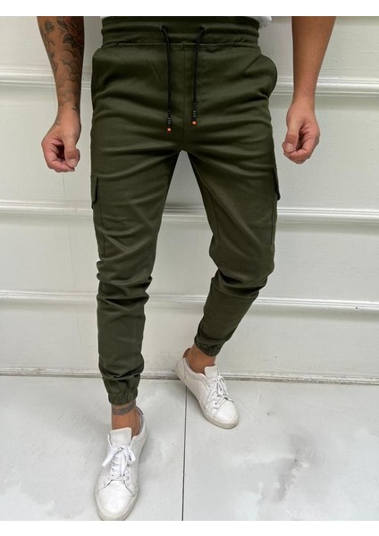 Erkek Slimfit Kesim Kargo Pantolon