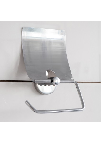 Banora Runa Kapaklı Tuvalet Kağıtlığı, Paslanmaz Metal, Krom