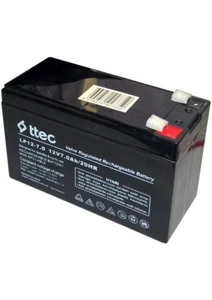 12 Volt 7A Akü - 12V 7 Ah Kuru Akü 2021 Üretimi 12 Volt 7 Amper Akü Battery