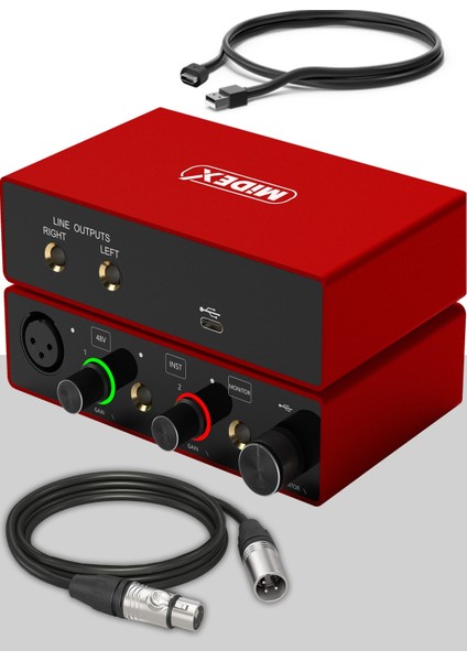 GLX-600 Pro Üst Kalite Stüdyo Ses Kartı 2 Giriş 2 Çıkış fiyatları