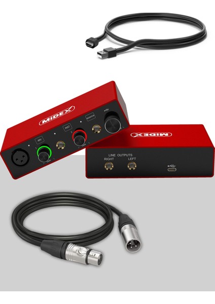 GLX-600 Pro Üst Kalite Stüdyo Ses Kartı 2 Giriş 2 Çıkış modelleri