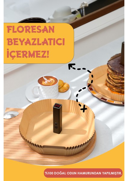 Airfryer Pişirme Kağıdı Yağsız Hava Fritözü Philips Tefal Xiaomi 60 Adet 16CM Kare indirimleri