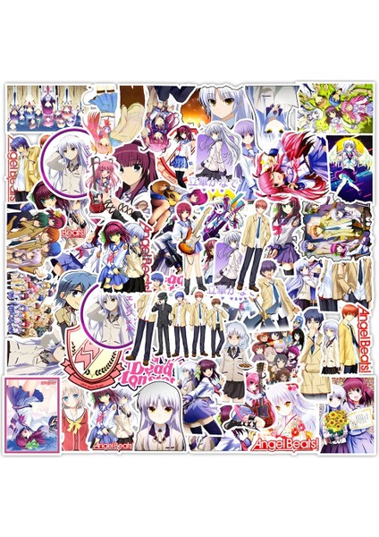 Anime Angel Beats Sticker Seti