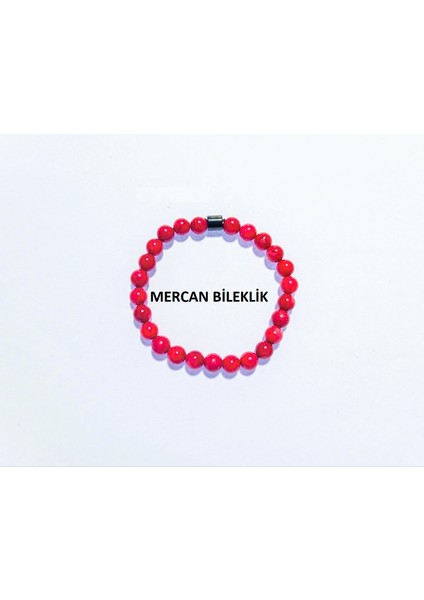 Mercan 6mm Doğal Taş Bileklik