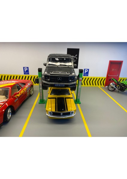 1:24 Ölçek Hareketli Lift (Yeşil) modelleri