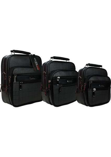 Erkek El Omuz Çantası Kasalı Ekose Kumaş Askılı 5 Bölmeli Business fiyatları