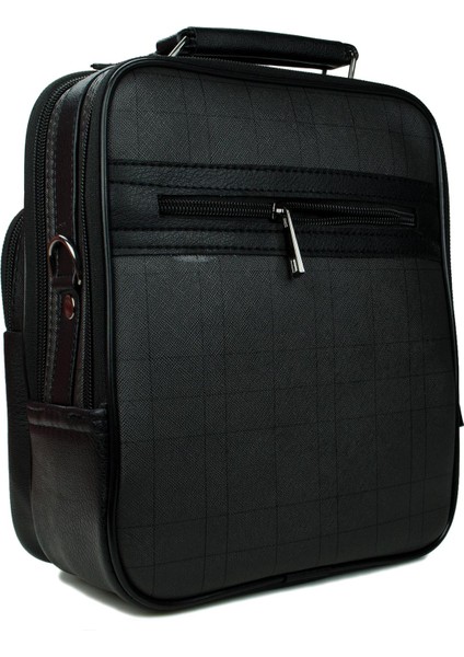 Erkek El Omuz Çantası Kasalı Ekose Kumaş Askılı 5 Bölmeli Business modelleri