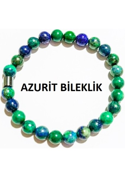 Azurit 8mm Doğal Taş Bileklik