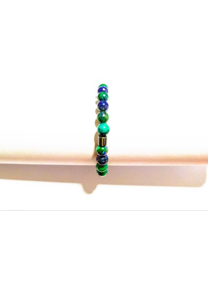 Azurit 8mm Doğal Taş Bileklik modelleri