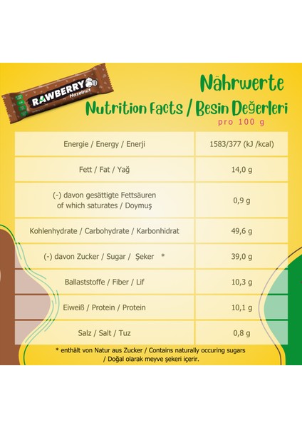 Fındıklı Şeker Ilavesiz Vegan Glütensiz Kuruyemiş Bar Kutuda 15 Adet fiyatları