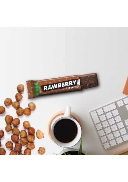 Fındıklı Şeker Ilavesiz Vegan Glütensiz Kuruyemiş Bar Kutuda 15 Adet