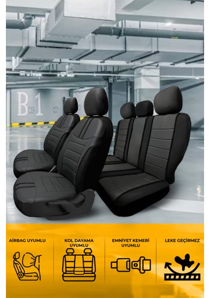 Kia Ceed Binek ve Tic. Araçlar Için Uyumlu Elegance Deri Modüler Koltuk Klf Set