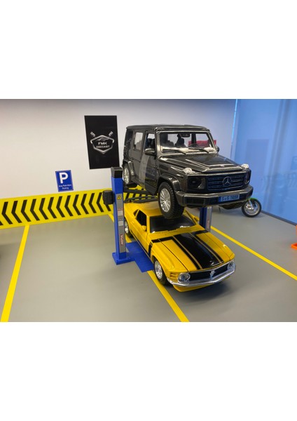 1:24 Ölçek Hareketli Lift (Mavi)