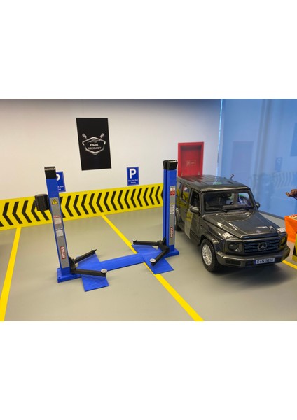 1:24 Ölçek Hareketli Lift (Mavi)