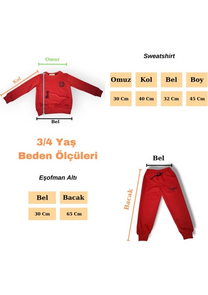 Erkek Çocuk Eşofman Takımı Tiger Modeli Kaplan Modelli