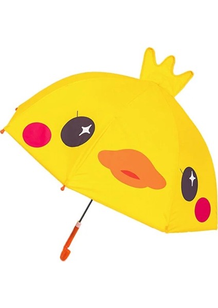 Ördek Karakterli Figürlü Kız Erkek Çocuk Şemsiye Hediyelik Ufak Boy Üç Boyutlu