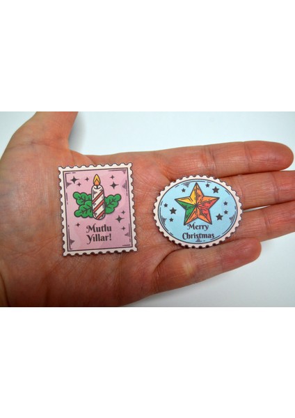 *özel Kesim* Yılbaşı-Merry Christmas- Stamp Sticker Set -20ADET- indirimleri