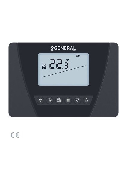 General Life Aruna 300S Smart Wi-Fi Kablosuz Dijital Oda Termostatı Siyah - Tuya Destekli