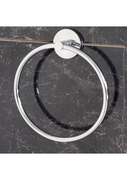 Banora Basic Yuvarlak Havluluk, Banyo, Mutfak, Paslanmaz Metal, Krom fırsatları