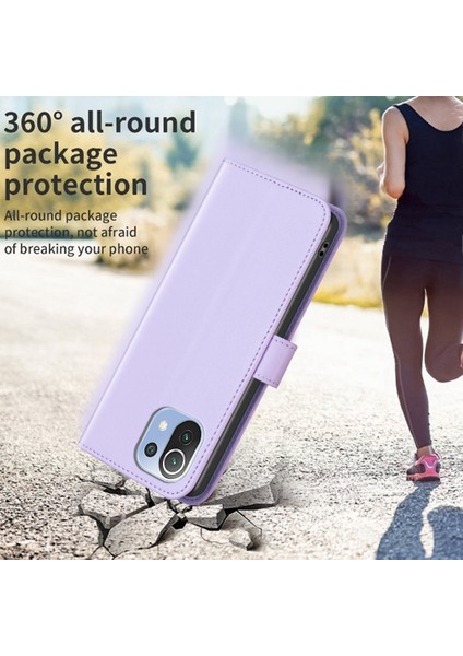 Xiaomi 11 Lite 5g Ne/mı 11 Lite 5g/4g Cep Telefonu Stand Pu Deri Kılıf Cüzdan Telefon Kapak Morası (Yurt Dışından) indirimleri