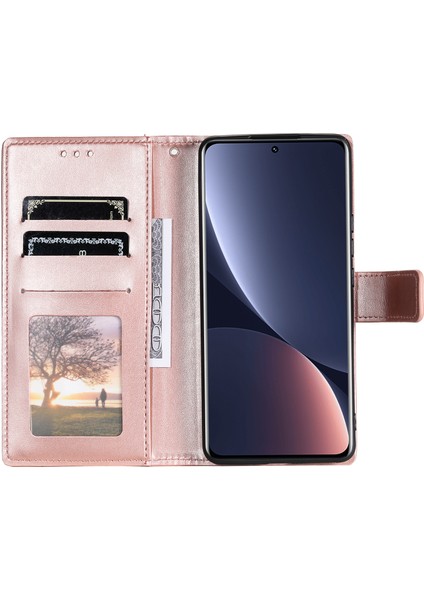 Xiaomi 12 Pro 5g /12S Pro 5g /12 Pro (Boyut) 5g Baskılı Mandala Potu Pu Deri Deri Şok Geçirmez Kapak Standı Tpu Iç Kabuk Strap-Rose Altın (Yurt Dışından) fırsatları