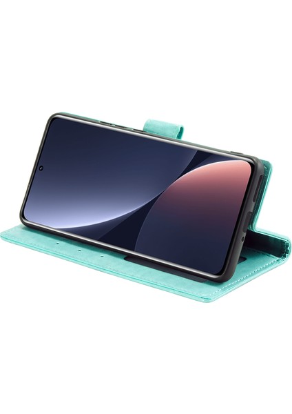 Xiaomi 12 5G/12X 5G/12S 5g Baskılı Mandala Çiçek Flip Telefon Kapağı Pu Deri Cüzdan Stand Şok Yeşil Koruyucu Kılıf Strap-Green (Yurt Dışından) indirimleri