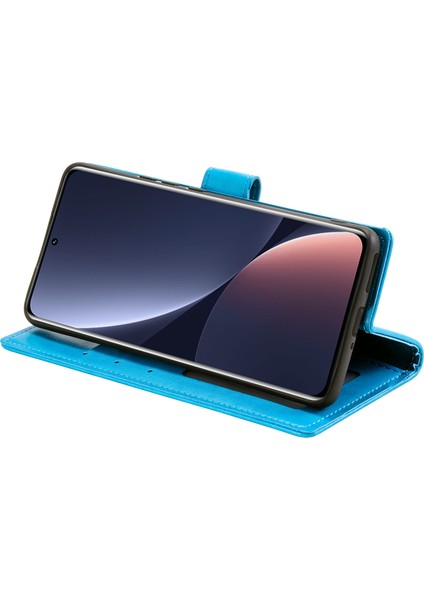 Xiaomi 12 5G/12X 5G/12S 5g Baskılı Mandala Çiçek Flip Telefon Kapağı Pu Deri Cüzdan Stand Şok Geçirmez Koruyucu Kılıf Kayış-Mavi (Yurt Dışından) indirimleri