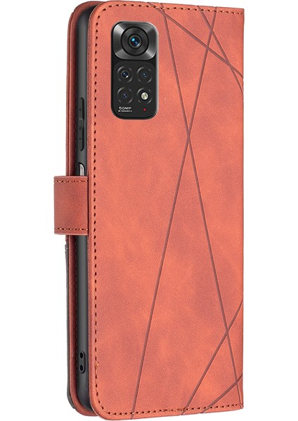 Xiaomi Için BF05 Redmi Not 11 4g (Qualcomm) Cüzdan Telefon Kılıfı Geometrik Baskı Stand Pu Deri Kapak Kılıfı (Yurt Dışından) modelleri