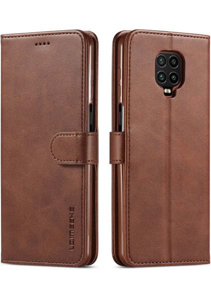 Pu Deri Cüzdan Stand Koruyucu Telefon Kapak Kılıfı Xiaomi Redmi Note 10 Lite-Brown (Yurt Dışından)