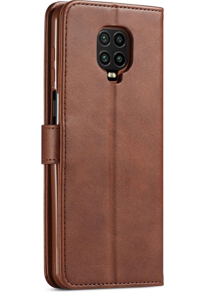 Pu Deri Cüzdan Stand Koruyucu Telefon Kapak Kılıfı Xiaomi Redmi Note 10 Lite-Brown (Yurt Dışından)