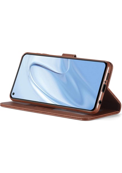 Pu Deri Cüzdan Stand Koruyucu Telefon Kapak Kılıfı Xiaomi Redmi Note 10 Lite-Brown (Yurt Dışından)