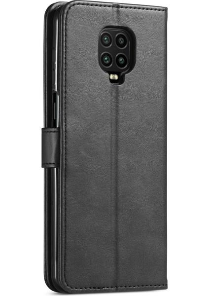 Pu Deri Cüzdan Stand Koruyucu Telefon Kapak Kılıfı Xiaomi Redmi Note 10 Lite-Black (Yurt Dışından)