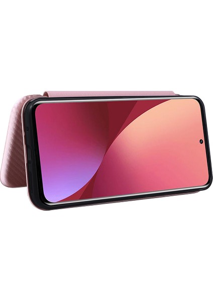 Xiaomi 12 Pro 5g /12S Pro 5g /12 Pro (Boyut) 5g Pu Deri Kapak Kartı Yuvası Karbon Fiber Doku Folio Flip Stand Telefon Kılıf Kılıfı Altın (Yurt Dışından) fırsatları