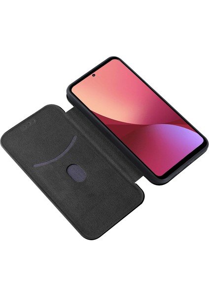 Xiaomi 12 Pro 5g /12S Pro 5g /12 Pro (Boyut) 5g Pu Deri Kapak Kartı Yuvası Karbon Fiber Doku Folio Flip Stand Telefon Kılıf Black (Yurt Dışından) indirimleri