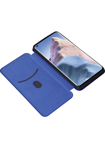 Xiaomi Mi 11 Ultra-Mavi Için Otomatik Emilmiş Karbon Fiber Doku Stand Kapağı (Yurt Dışından)