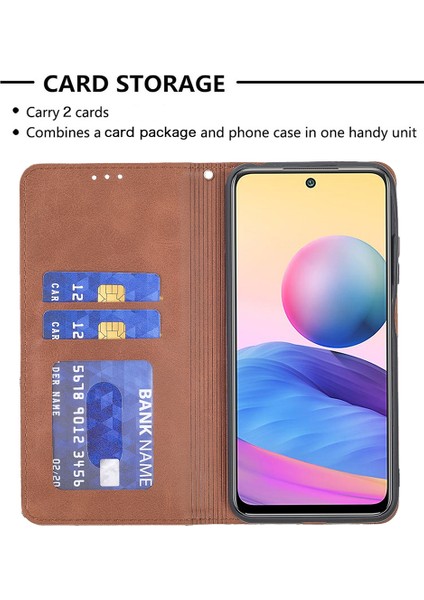 Geometrik Desen Xiaomi Poco M3 Pro 4g/5g/redmi Için Otomatik Absorbed Cüzdan Deri Stand Kılıfı (Yurt Dışından)