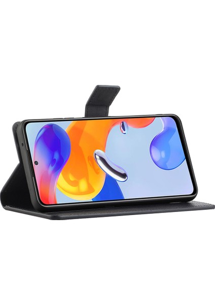 Xiaomi Redmi Için Note 12 Pro 4g/11 Pro 4g (Mediatek)/note 11 Pro 5g (Qualcomm) Litchi Doku Telefon Kapağı Pu Deri Stand Cüzdan Kılıfı (Yurt Dışından) fırsatları