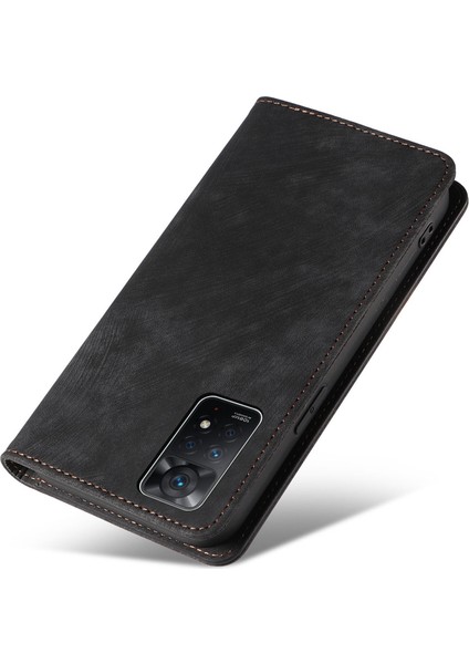 Xiaomi Redmi Için Note 12 Pro 4g/note 11 Pro 5g (Qualcomm)/note 11 Pro 4g (Mediatek) Katlanabilir Stand Pu Deri Cüzdan Kapağı Manyetik Oto Absorbed Telefon Kılıf (Yurt Dışından) fırsatları