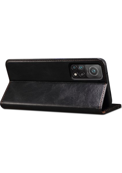 Mumsu Çılgın At Dokusu Manyetik Otomatik Obsorbed Pu Deri Cüzdan Stand Telefon Kılıfı Xiaomi 11T 5G/11T Pro 5g-Black (Yurt Dışından) indirimleri