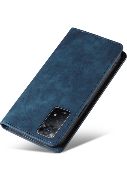Xiaomi Redmi Için Note 12 Pro 4g/note 11 Pro 5g (Qualcomm)/note 11 Pro 4g (Mediatek) Katlanabilir Stand Pu Deri Cüzdan Kapağı Manyetik Otomatik Azal Absorbed Telefon Kılıf Mavisi (Yurt Dışından) fırsatları