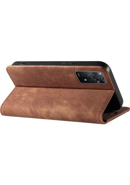 Xiaomi Redmi Için Note 12 Pro 4g/note 11 Pro 5g (Qualcomm)/note 11 Pro 4g (Mediatek) Katlanabilir Stand Pu Deri Cüzdan Kapağı Manyetik Otomatik Ahmed Telefon Kahverengi (Yurt Dışından) modelleri